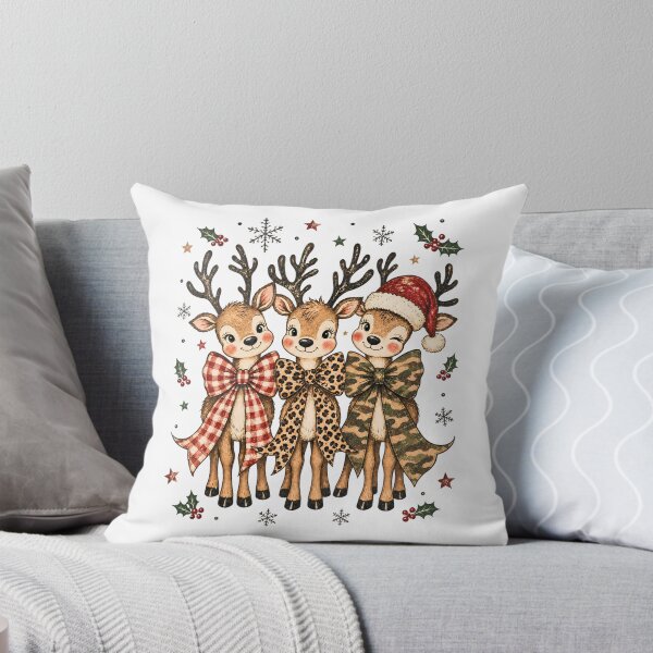Item preview, Cute Reindeer Squad Plaid Leopard Camo Bows Christmas designed and sold by DYAFLK.