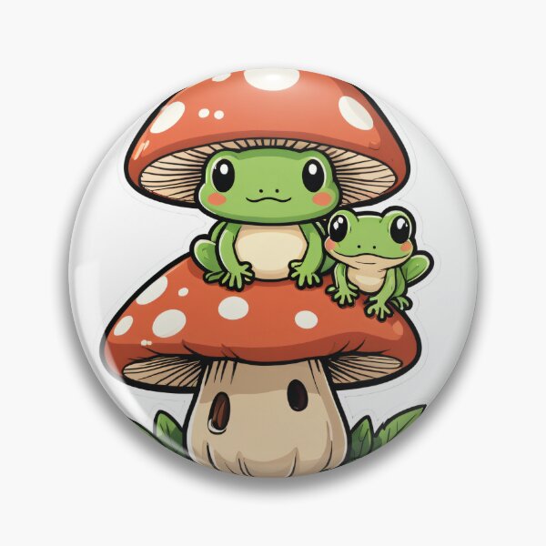 Item preview, Cottagecore Mushroom Character Bold Outline Minimal – Mushroom lover gift designed and sold by michallechowicz.