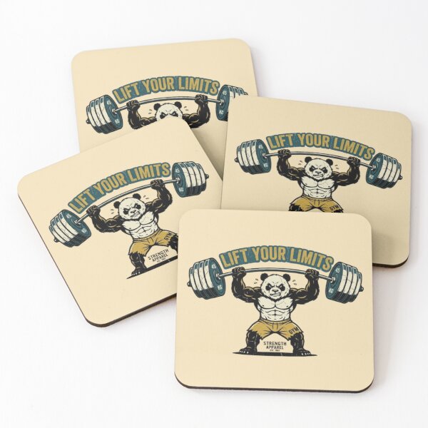Item preview, Lift Your Limits – Strong Panda Gym Illustration designed and sold by Dogandesighn.