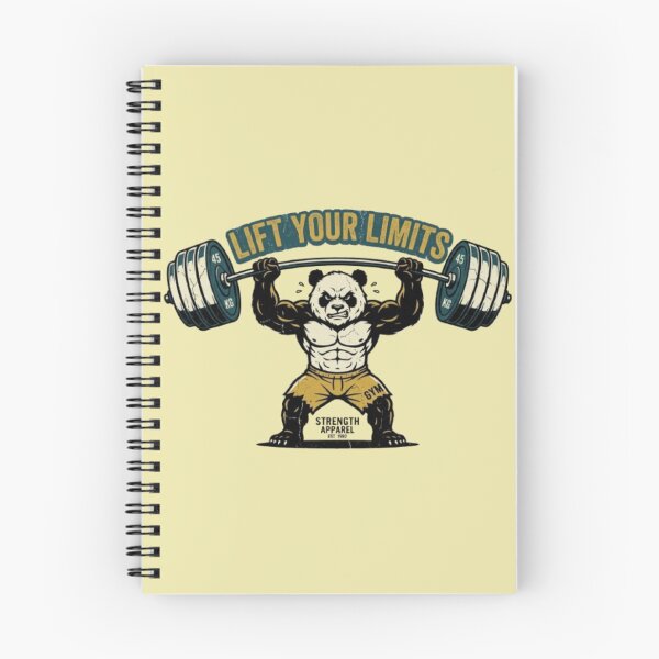 Item preview, Lift Your Limits – Strong Panda Gym Illustration designed and sold by Dogandesighn.