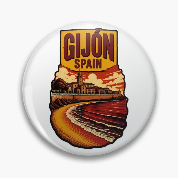 Item preview, Gijon Spain Vintage Travel Tourism designed and sold by TravelersGems.