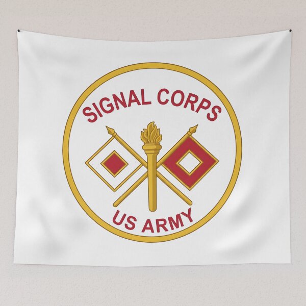 Item preview, US Army Signal Corps Crossed Flags Torch Roundel Emblem designed and sold by CharlieDesings.