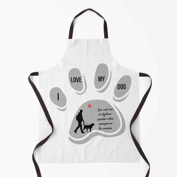 Item preview, Hiking Dog Paw Print Sticker - I Love My Dog Spanish Quote Emblem designed and sold by EfectoCreativo.