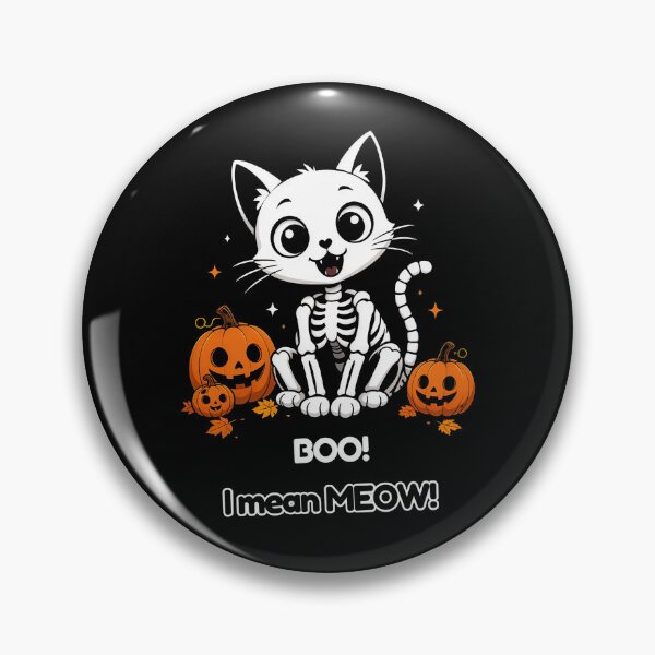 Item preview, Skeleton Cat - Halloween Cat with Pumpkins designed and sold by MaddyDesignsCo.