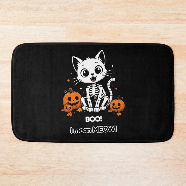 Item preview, Skeleton Cat - Halloween Cat with Pumpkins designed and sold by MaddyDesignsCo.