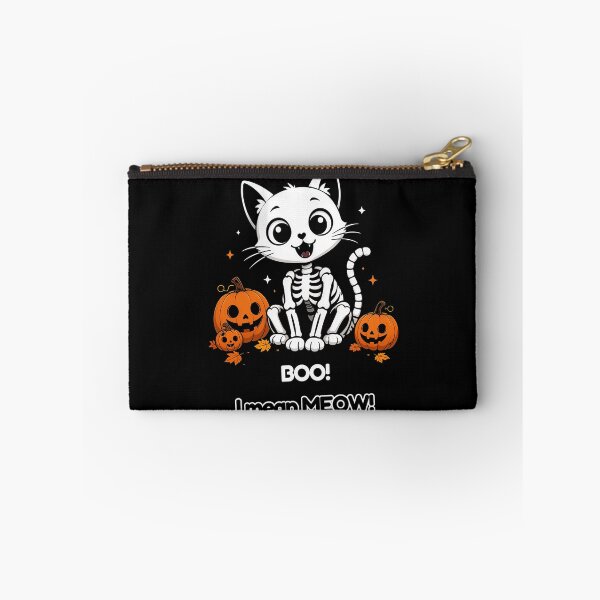 Item preview, Skeleton Cat - Halloween Cat with Pumpkins designed and sold by MaddyDesignsCo.