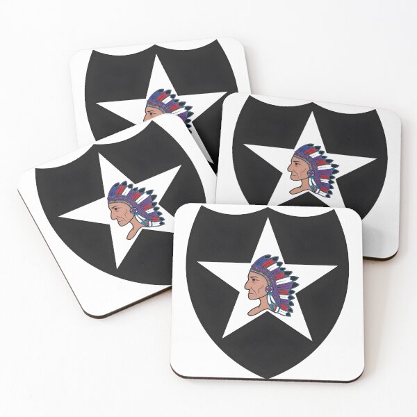 Item preview, US Army 2nd Infantry Division Indianhead Black Shield Emblem designed and sold by CharlieDesings.
