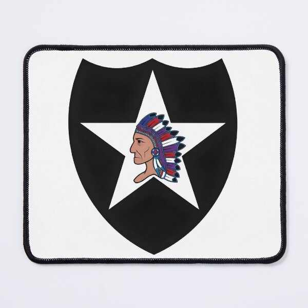 Item preview, US Army 2nd Infantry Division Indianhead Black Shield Emblem designed and sold by CharlieDesings.