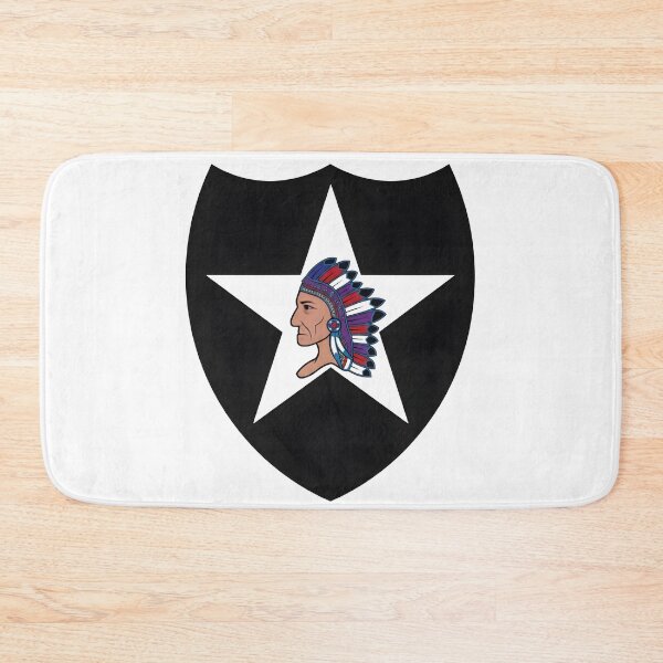 Item preview, US Army 2nd Infantry Division Indianhead Black Shield Emblem designed and sold by CharlieDesings.