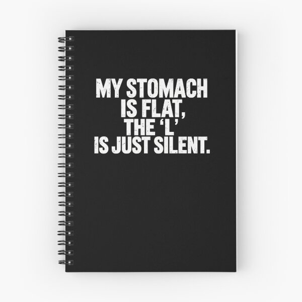 Item preview, The Silent L Flat Stomach Pun designed and sold by elderberry.