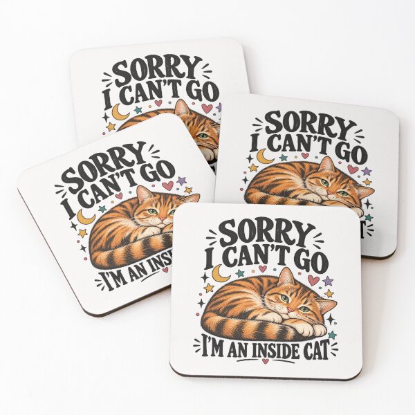 Item preview, Sorry I Can’t Go I’m an Inside Cat Funny Introvert Cat, Introvert Cat Humor Homebody Cat, Funny Cat Lover  designed and sold by Pawsome Quotes.