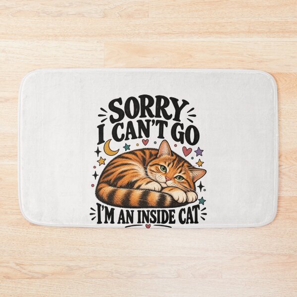 Item preview, Sorry I Can’t Go I’m an Inside Cat Funny Introvert Cat, Introvert Cat Humor Homebody Cat, Funny Cat Lover  designed and sold by Pawsome Quotes.