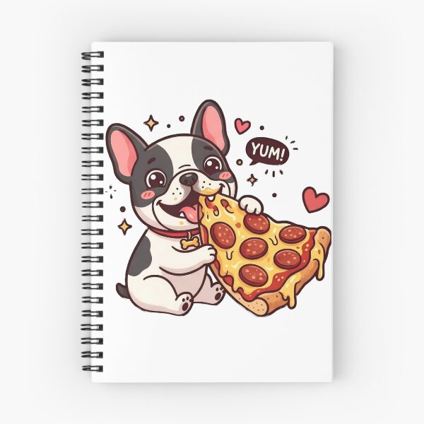 Item preview, Cute Bulldog Eating Pizza Sticker designed and sold by Shady-Studio.