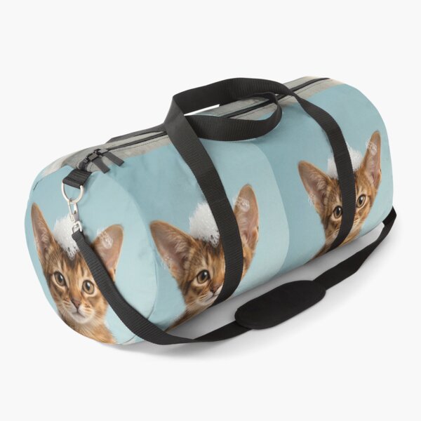 Item preview, Baby Abyssinian Cat Bubble Bath Cute Nursery Bathroom Art designed and sold by LazyOwlStore.