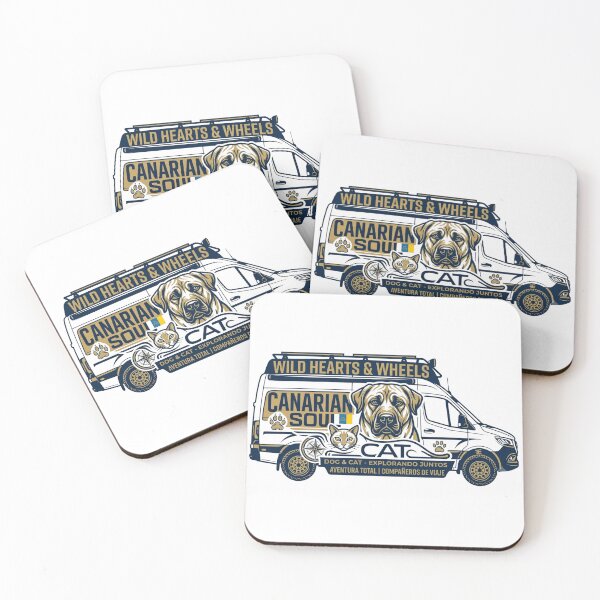 Item preview, Canarian Soul Camper Van Dog and Cat Sticker - Presa Canario Vanlife designed and sold by EfectoCreativo.