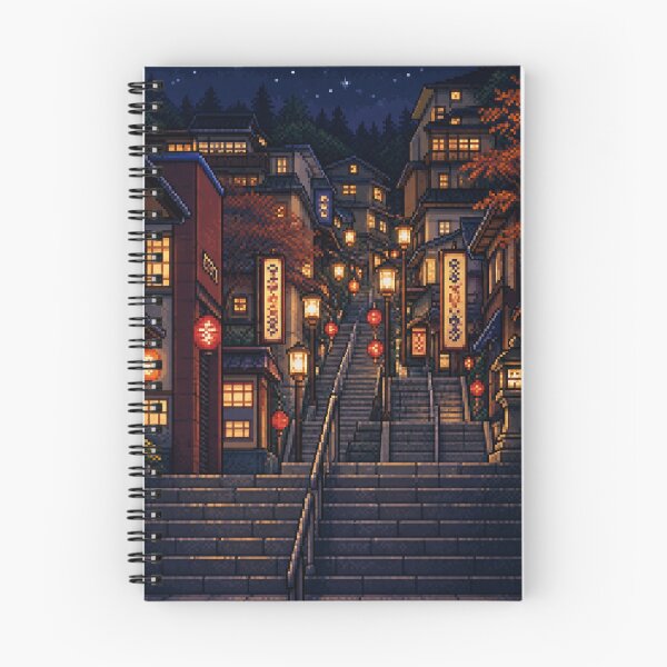 Item preview, Ikaho Onsen Night Pixel Art designed and sold by sabusabu78.