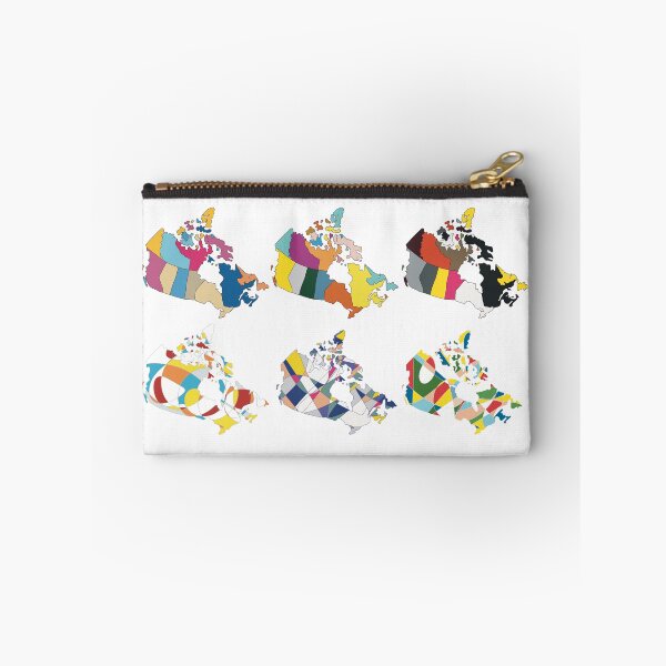 Item preview, Canada Map Set of Six - Colourful Provinces Line Art designed and sold by iampaulmorris.