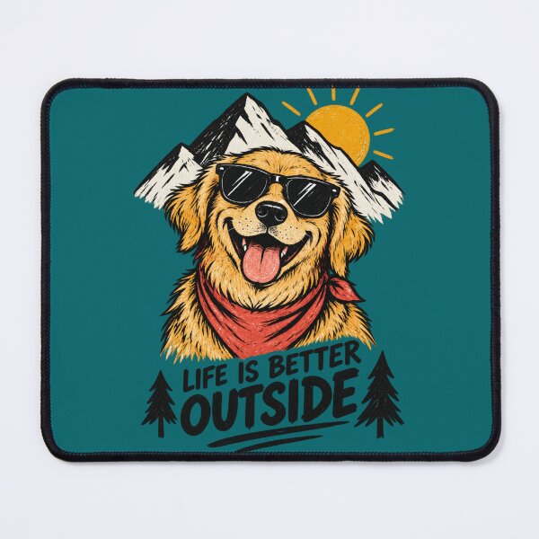Item preview, Life Is Better Outside Happy Dog designed and sold by Houldi.