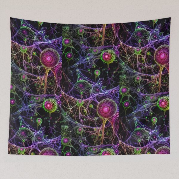 Item preview, Neural Network Bioluminescent Organic Web | Microcosmos designed and sold by monkeybusiness.pt.