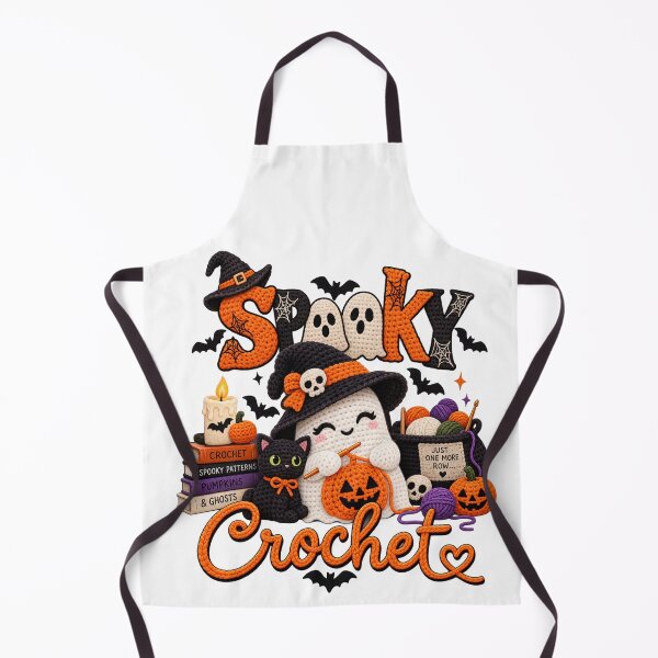 Item preview, Spooky Crochet Halloween Yarn Graphic , Cute Ghost designed and sold by pixelartshop4r.