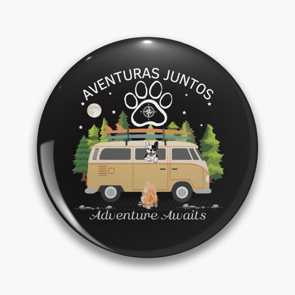 Item preview, Vanlife Dog Campervan Surfing Camping - Adventures Together Sticker designed and sold by EfectoCreativo.