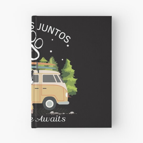 Item preview, Vanlife Dog Campervan Surfing Camping - Adventures Together Sticker designed and sold by EfectoCreativo.