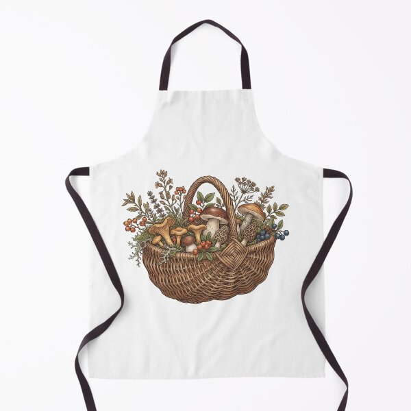 Item preview, Cottagecore Mushroom & Wild Berry Harvest Basket designed and sold by Mellow Doodle Co..