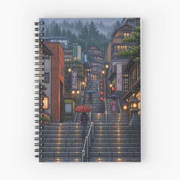 Item preview, Rainy Ikaho Onsen Pixel Art designed and sold by sabusabu78.