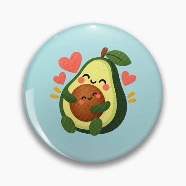 Item preview, Kawaii avocado art print, cute hugging avocado illustration, nursery wall decor designed and sold by StickyDelights.