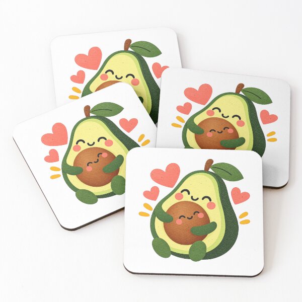 Item preview, Kawaii avocado art print, cute hugging avocado illustration, nursery wall decor designed and sold by StickyDelights.
