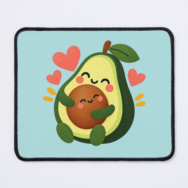 Item preview, Kawaii avocado art print, cute hugging avocado illustration, nursery wall decor designed and sold by StickyDelights.