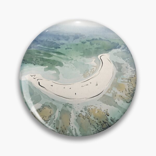 Item preview, Sumi-e Phantom Sandbar Ocean Art designed and sold by conohitoAI-ArtGallery.