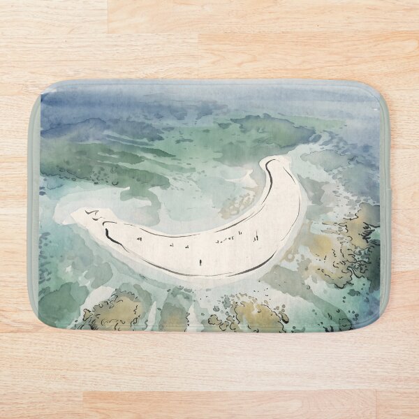 Item preview, Sumi-e Phantom Sandbar Ocean Art designed and sold by conohitoAI-ArtGallery.
