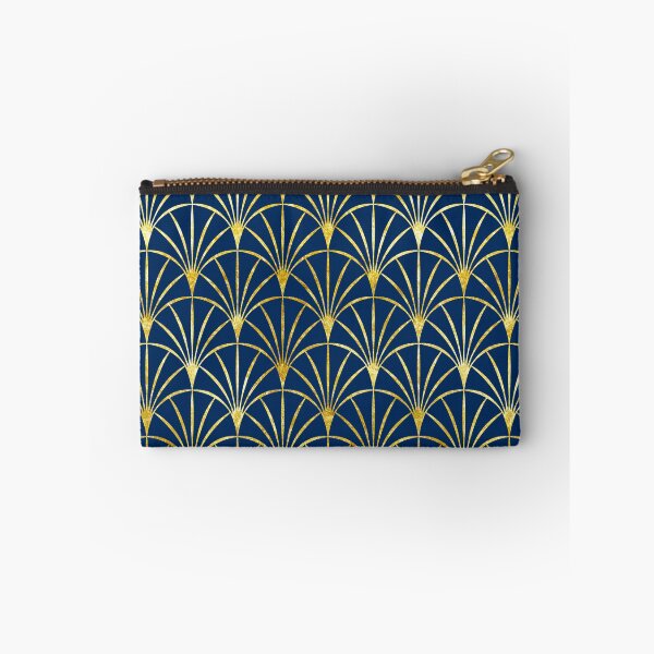 Item preview, Gold thin Art Deco fans blue designed and sold by Dana Du.