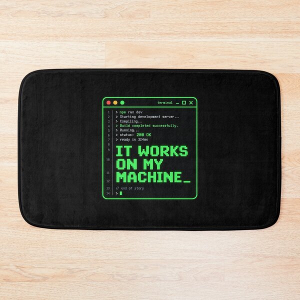Item preview, It Works On My Machine - Funny Programmer designed and sold by Ridaelb.