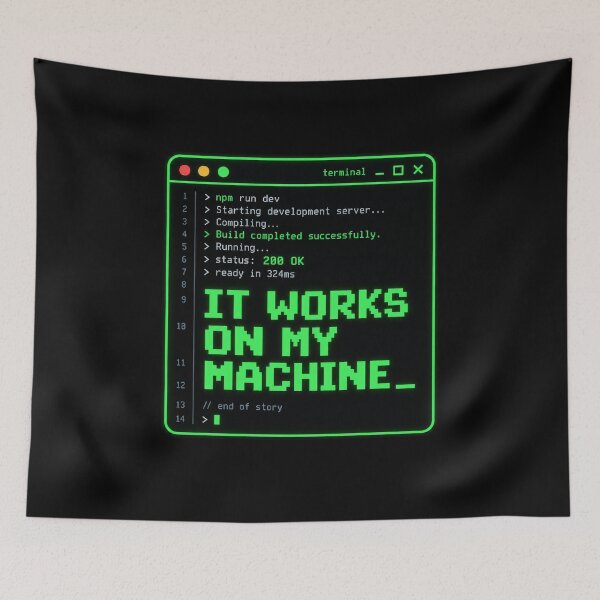Item preview, It Works On My Machine - Funny Programmer designed and sold by Ridaelb.