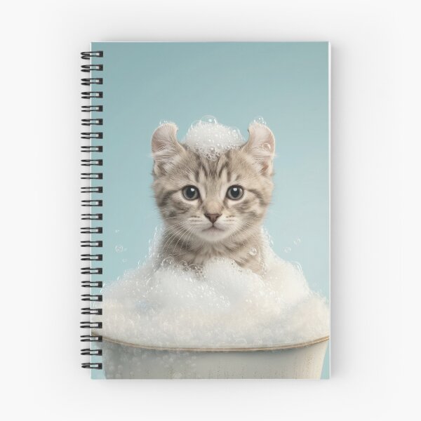 Item preview, Baby American Curl Cat Bubble Bath Nursery Bathroom Art designed and sold by LazyOwlStore.