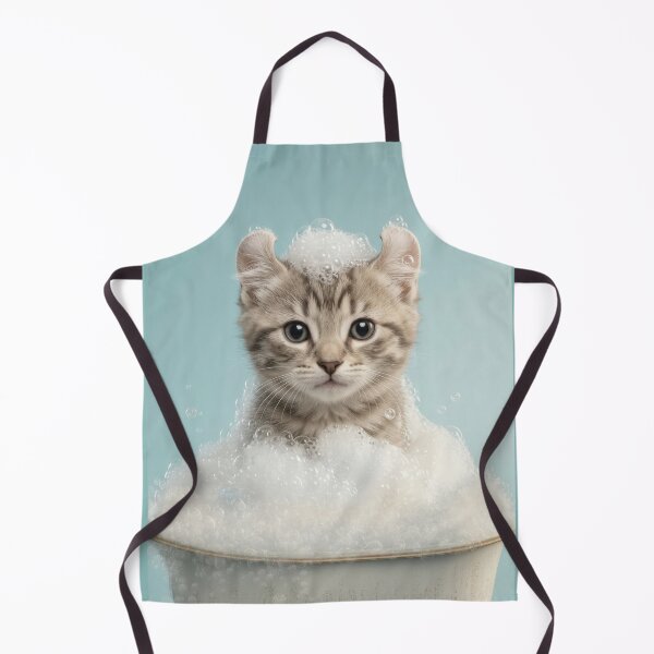 Item preview, Baby American Curl Cat Bubble Bath Nursery Bathroom Art designed and sold by LazyOwlStore.