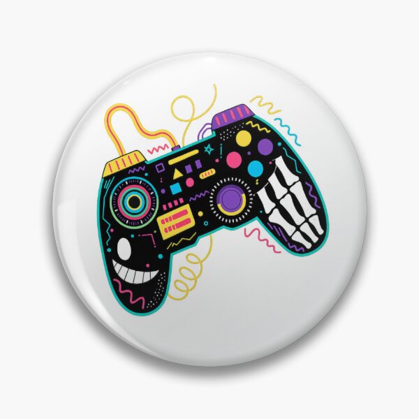 Item preview, Retro Skeleton Game Controller Abstract Neon Art designed and sold by FABIOLA1970.