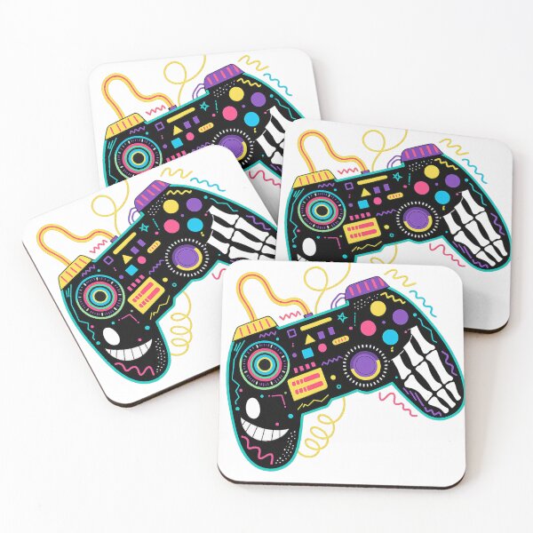 Item preview, Retro Skeleton Game Controller Abstract Neon Art designed and sold by FABIOLA1970.
