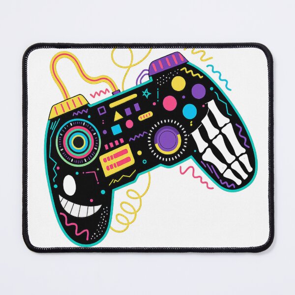 Item preview, Retro Skeleton Game Controller Abstract Neon Art designed and sold by FABIOLA1970.