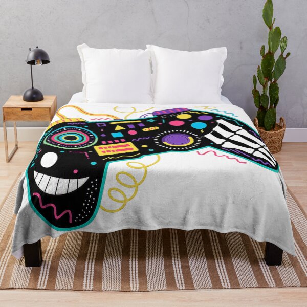 Item preview, Retro Skeleton Game Controller Abstract Neon Art designed and sold by FABIOLA1970.