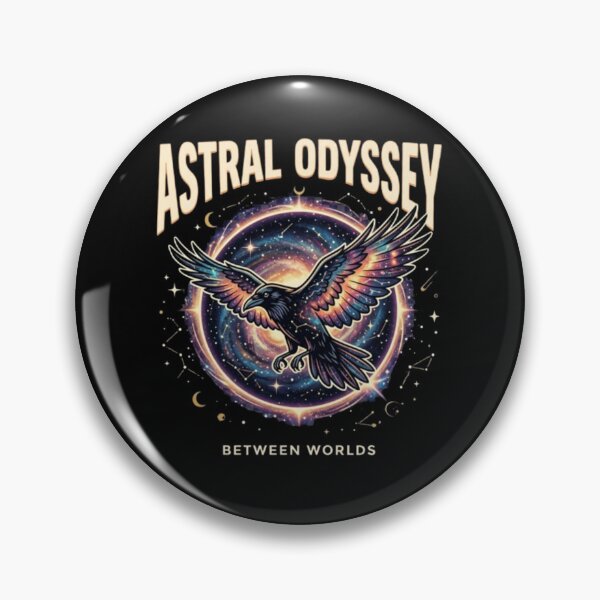 Item preview, Astral Odyssey – Mystical Cosmic crow Illustration designed and sold by Dogandesighn.