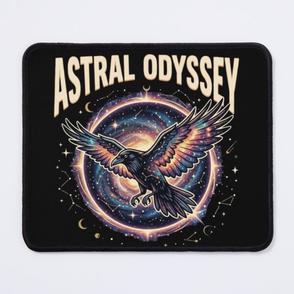 Item preview, Astral Odyssey – Mystical Cosmic crow Illustration designed and sold by Dogandesighn.