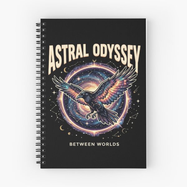Item preview, Astral Odyssey – Mystical Cosmic crow Illustration designed and sold by Dogandesighn.