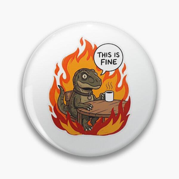 Item preview, Tyrannosaurus Rex Savoring Morning Coffee Blaze designed and sold by Flying Doggo.