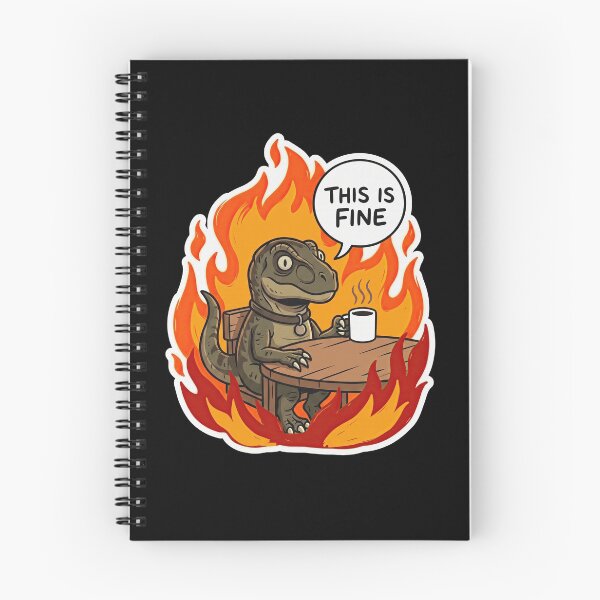 Item preview, Tyrannosaurus Rex Savoring Morning Coffee Blaze designed and sold by Flying Doggo.