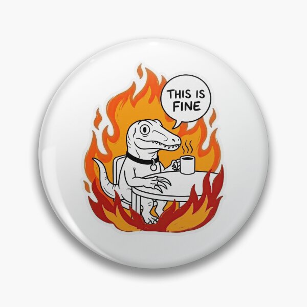 Item preview, Deinonychus Drinking Mug in Fiery Inferno designed and sold by Flying Doggo.
