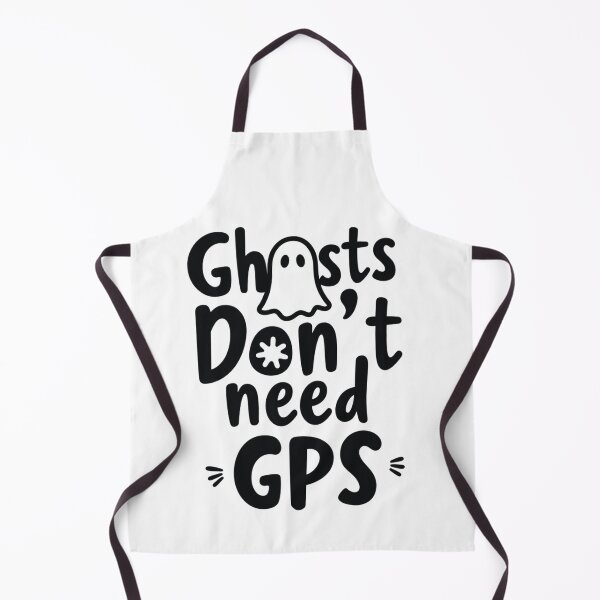 Item preview, Ghosts Don’t Need GPS Halloween Quote and Ghost Design designed and sold by GabeMountainArt.