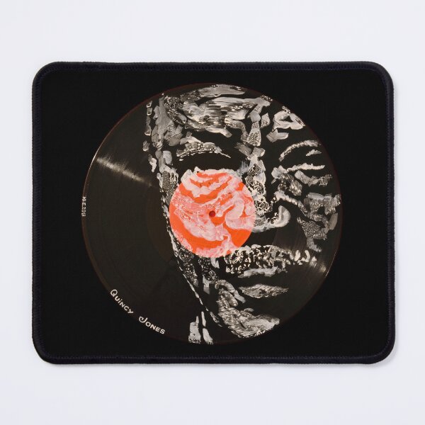 Item preview, Quincy Jones Legendary Jazz Producer & Mastermind Portrait Painted on Vinyl Record Wall Art – Facevinyl #39 designed and sold by Yurii Yermolenko.